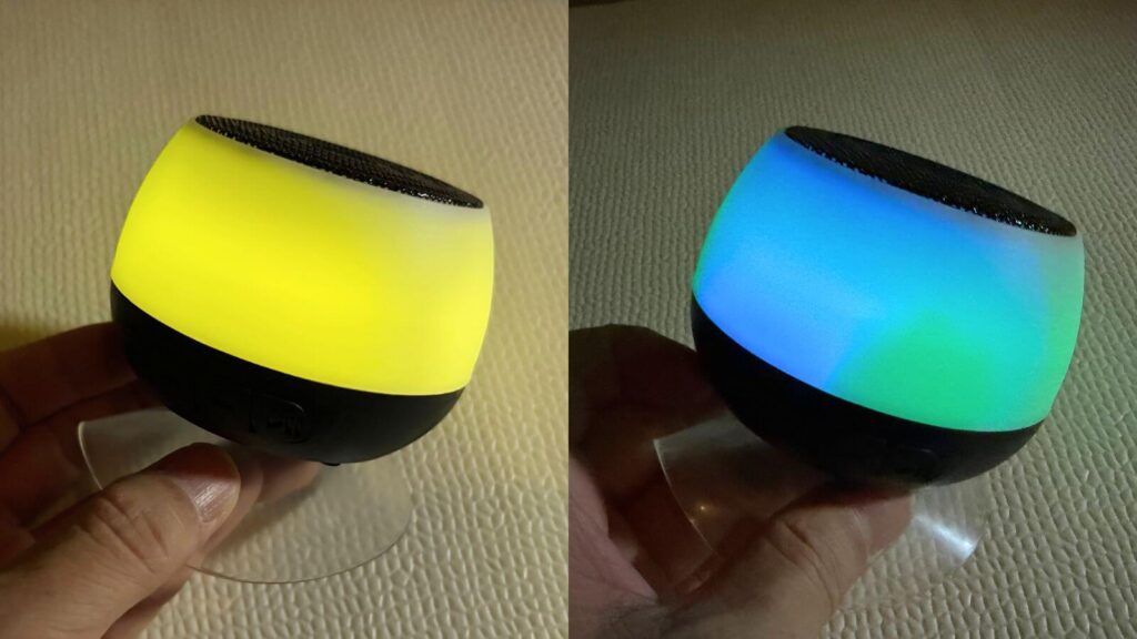防滴スピーカーの色が変化