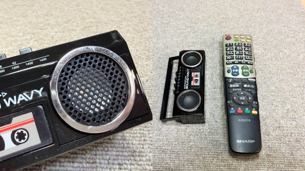 ダイソーのコンパクトでレトロなスピーカー